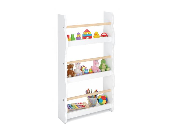Bücherregal Kinderzimmer DREAMYCLOUD 43 x 80 cm weiss/natur