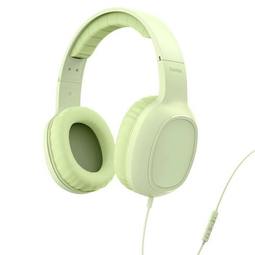 Hama 00221816 Kopfhörer "Fun C", On-Ear, Mikrofon, einseitige Kabelführung, USB-C, Grün