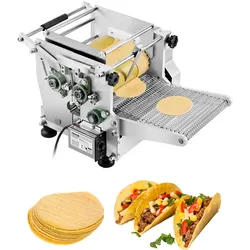 VEVOR elektrischer Tortillamaker, automatische Maschine zur Herstellung von Maistortillas mit Antihaftbeschichtung & Formen (5,5 Zoll), für die Herstellung von Sopes Roti Pita Tortilla