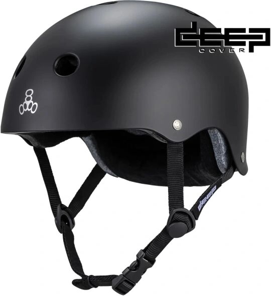 Helm Triple Eight Deep Cover (XS-S - Black Mat)