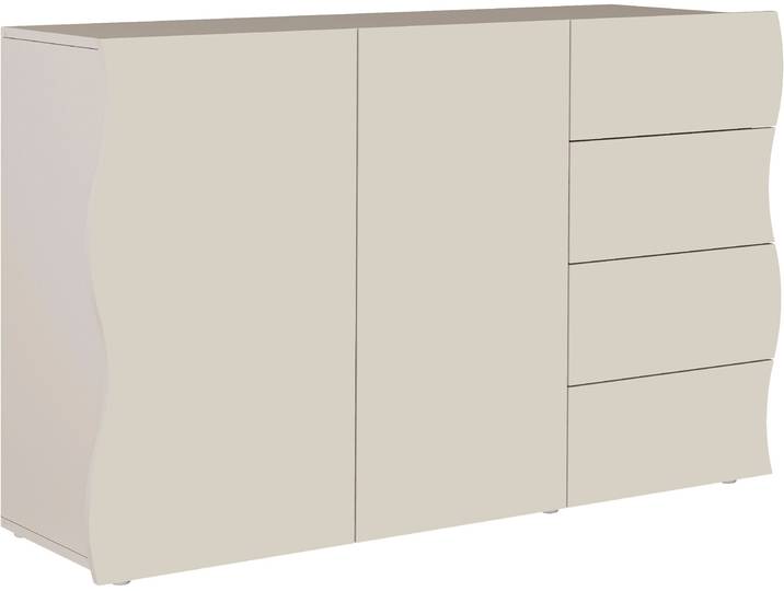 Sideboard HOME AFFAIRE Onda , beige (kaschmir), B:130cm H:81cm T:40cm, Holzwerkstoff, Sideboards, Sideboard