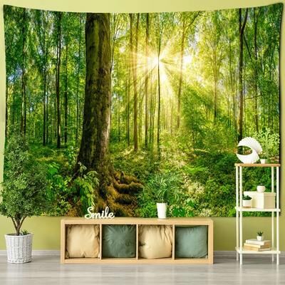 Uplift Picks Forest Tree Wall Tapestry Bohemian Nature Scenery Hanging Decor 06 95x70 Cm