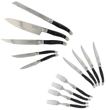 French Home Ultimate 13 Piece Laguiole Kitchen and Steak Knife & Fork Set