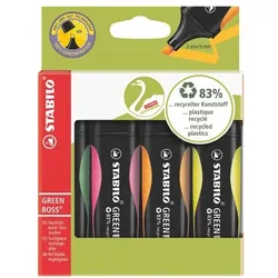 Stabilo 4er-Pack Textmarker »Green BOSS®« grün