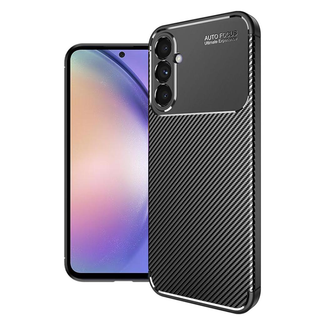 Techsuit - CarbonFiber - Samsung Galaxy A54 - Black (Samsung Galaxy A54) (56350407)
