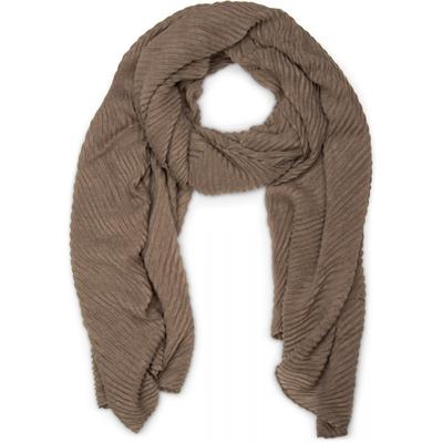 Schal STYLEBREAKER "Gekreppter Unifarbener Schal", Damen, braun, Obermaterial: 50% Viskose CV. 50% Baumwolle CO., Modisch, Modetücher Schal