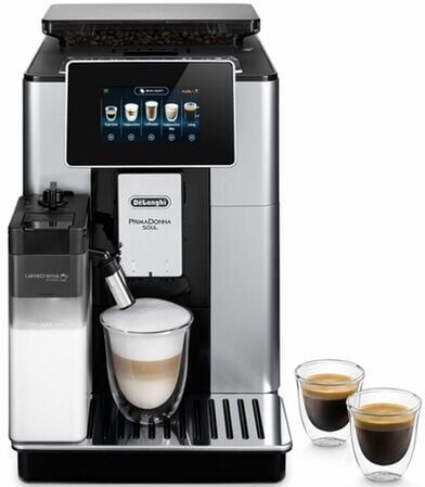 delonghi De'longhi Kaffeevollautomat Primadonna Soul Silver Black Ecam 610.55.sb - - MaxiCoffee
