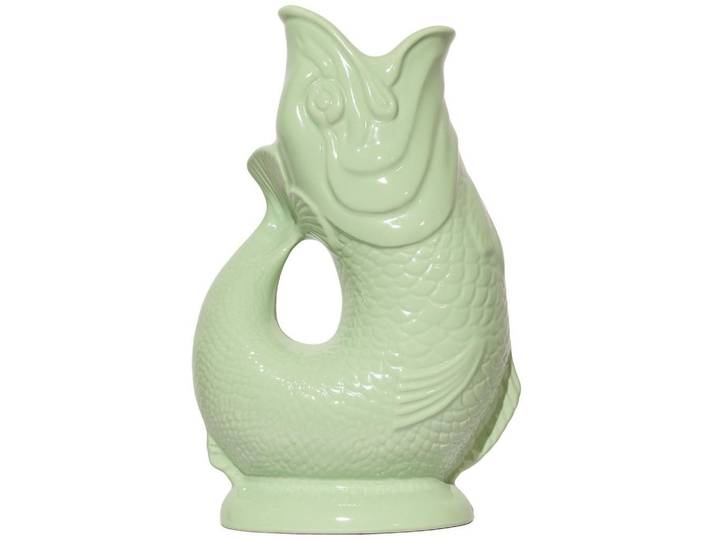 Gluckigluck Karaffe mit „Gluck-Gluck“-Geräusch 27,5/17/9,5 cm, Mintgrün, Keramik, Tiere, 1.2 L, Organisch, handgemacht, Geschirr, Kannen & Karaffen, Wasserkaraffen & Krüge