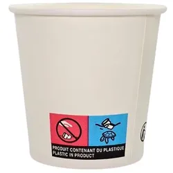 CROKUS Weiße Pappbecher mit PE-Beschichtung ø 6,2 cm - 12 cl (1000 Stück)