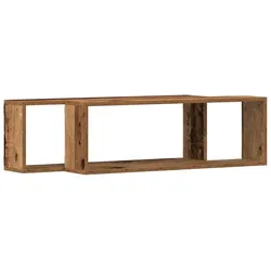 vidaXL Wandregal 2 pcs Altes Holz 80 x 15 x 26 cm Holzwerkstoff