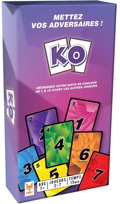 KO Card Game by Topi Games - Fast-Paced Family Card Game for 4+ Years, Compact Boxed Format, Ages 4 and Over