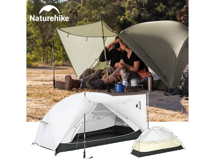 Tente Naturehike Mongar Pro 1 2 3, nouvelle tente de camping 2025, abri en nylon 20D, tente imperméable pour randonnée, tente ultralégère avec auvent