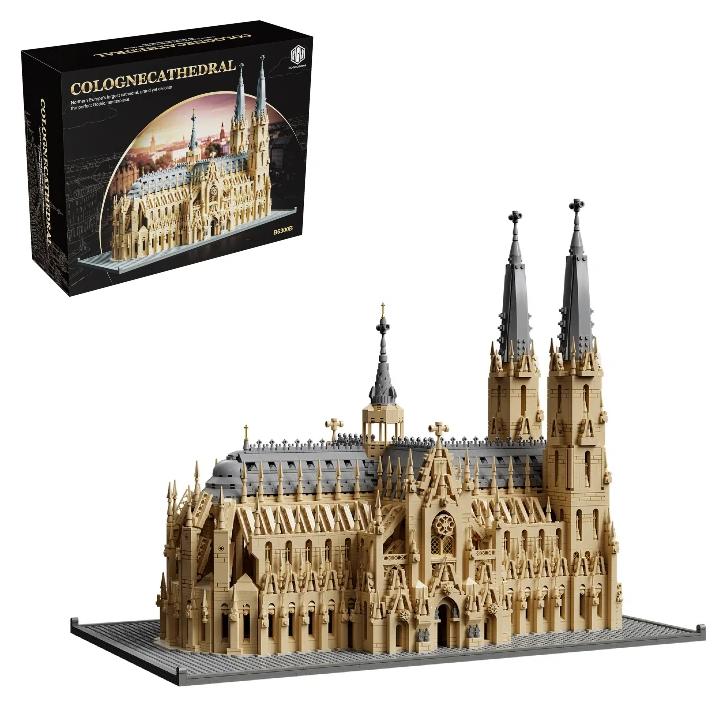Gotische Kathedrale Bausatz - B6300 Modellbausatz - 6028 Teile - Mittelalterliche Kirche - Kleine Klemmbausteine - Mit Box - Dekoration