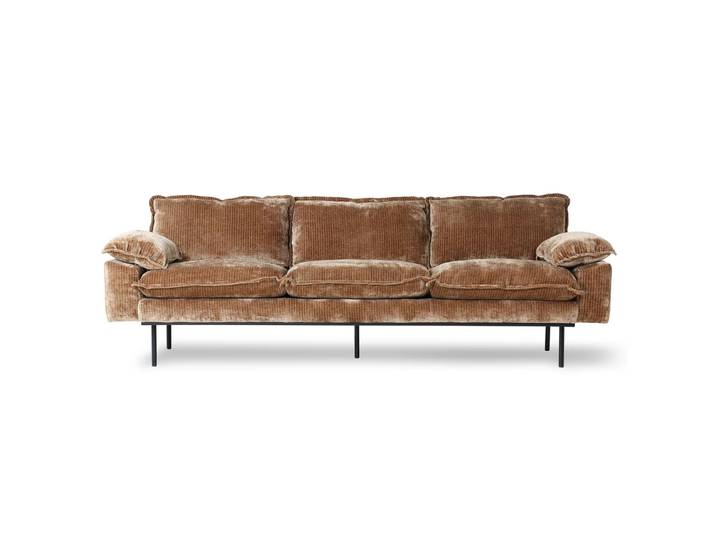 HKliving - Retro Sofa, 4-Sitzer, Samt Cord, aged gold