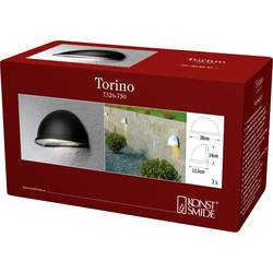 Konstsmide Torino 7326-750 Außenwandleuchte E27 40 W Schwarz