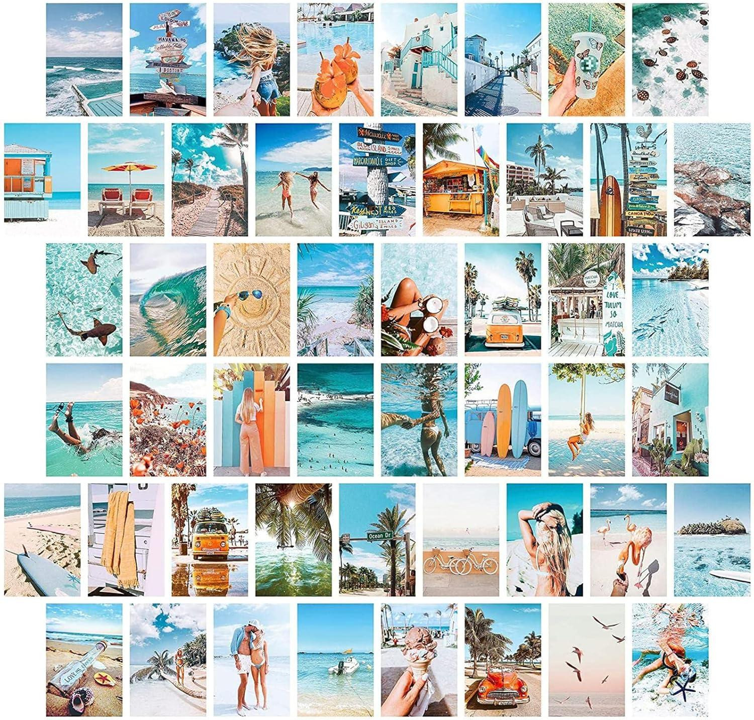 Set van 50 zomerse wanddecoraties in Indi-Rooms stijl voor tieners