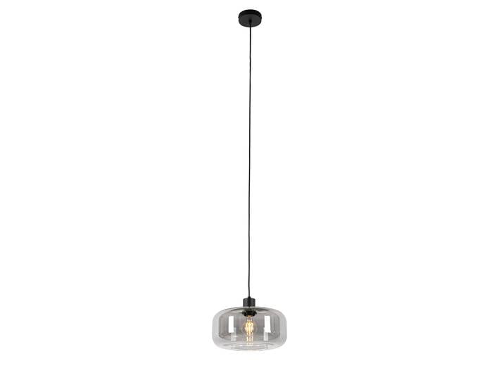 Suspension Art Déco noire avec verre fumé - Bizle