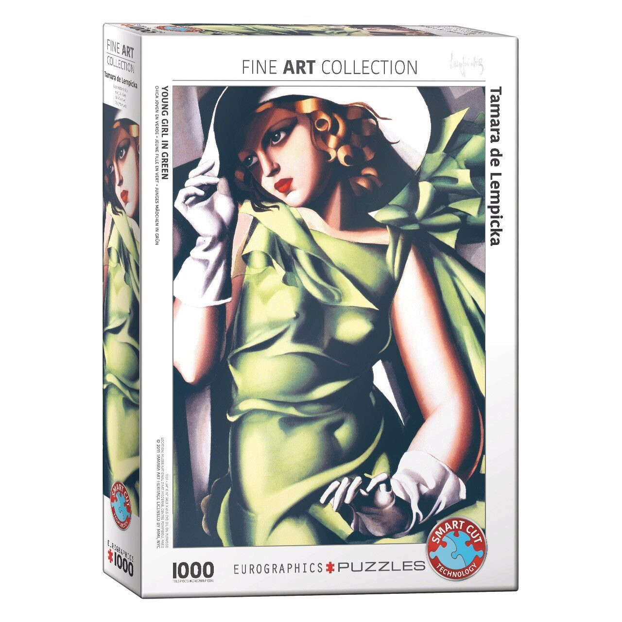 Eurographics Puzzel 1000 stukjes - Een jonge vrouw in een groene jurk, Tamara de Lempicka