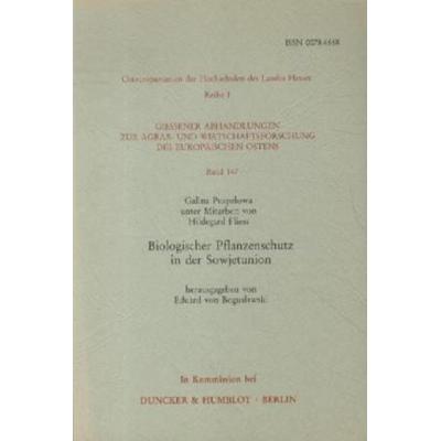Biologischer Pflanzenschutz in der Sowjetunion., Taschenbuch von Galina Pospelowa, Duncker & Humblot, 978-3-428-06154-9