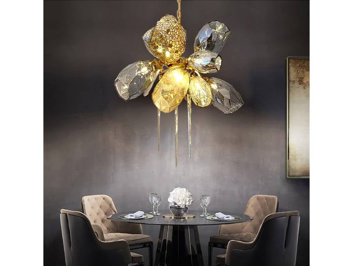 Plafonnier LED en Verre au Design Post-Moderne Créatif, Luminaire Décoratif d'Nik, Idéal pour un Salon