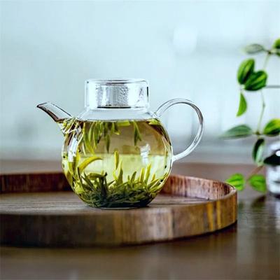 Uplift Essentials Heat Resistant Small Glass Teapot Mini Single Person Tea Maker Heat Resistant Small Glass Teapot Mini Single Person Tea Maker