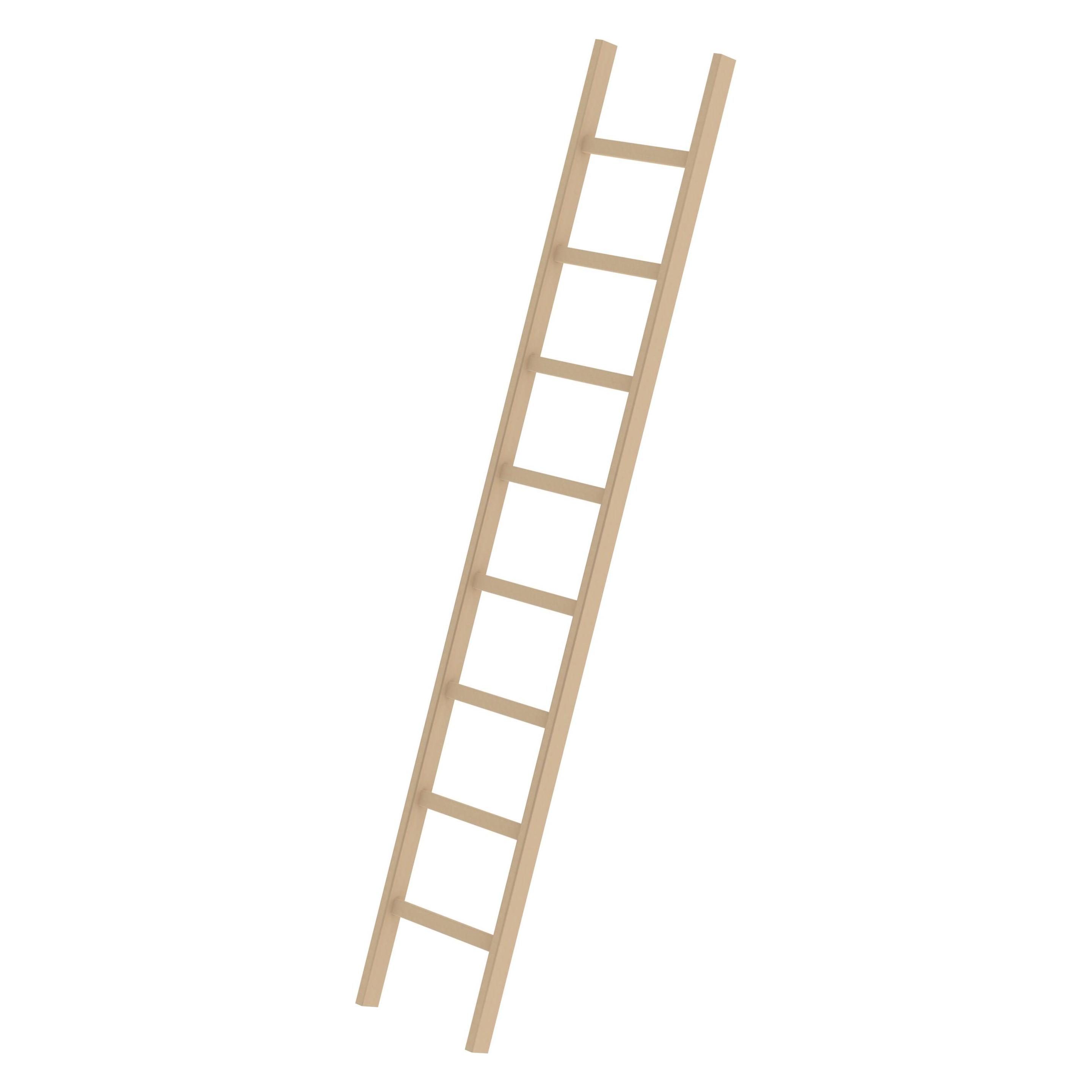 Munk Sprossen-Anlegeleiter Holz ohne Traverse 8 Sprossen (Anlegeleiter, 248 cm) (033108)