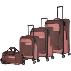 Travelite Kofferset Viia 4w L/M/S Reisetasche Frühlingsrose - 77