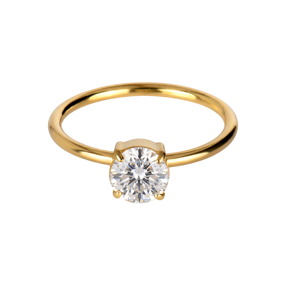 Jacques Lemans Ring Edelstahl vergoldet mit Zirkonia