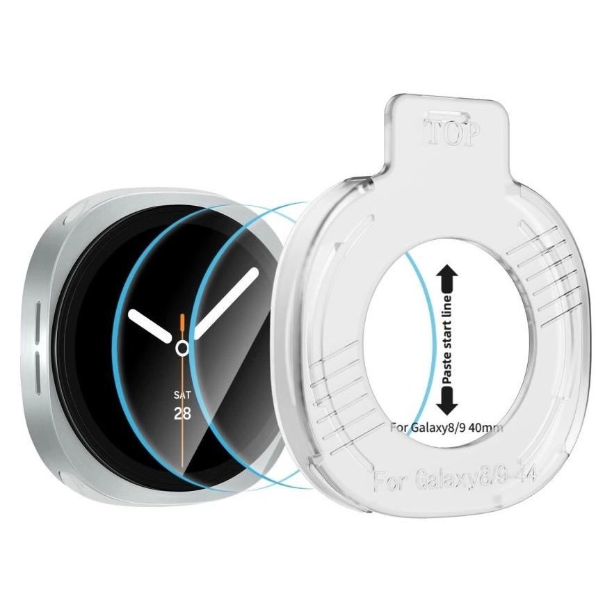 Tech-Protect EASY SET+ 2-PACK BEHÄRTETES GLAS FÜR SAMSUNG GALAXY WATCH 8 / 9 (40 MM) KLAR (75688909)
