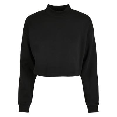 Sweatshirt URBAN CLASSICS "Urban Classics Damen", Damen, Gr. 4XL, schwarz, 65% Baumwolle, 35% Polyester, unifarben, Rundhals, Sweatshirts Sweatshirt