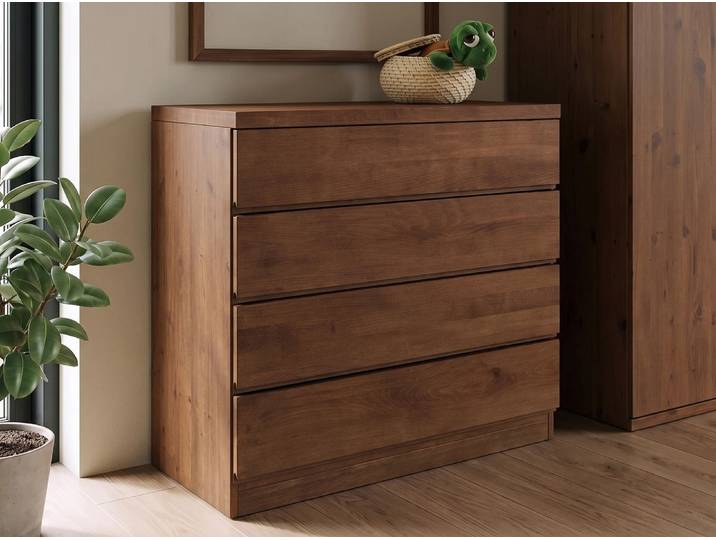 Kommode Kernbuche Dunkel „Patrizia“ 100 cm Massivholz Buche Dunkel