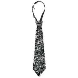 Krawatte "Pailletten", silber