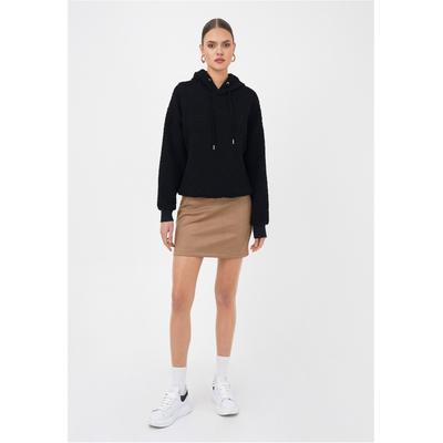 Sommerrock FRESHLIONS "Sama", Damen, Gr. L, beige, 100% Polyester, unifarben, kurz, Röcke, mit praktischem Gummibund