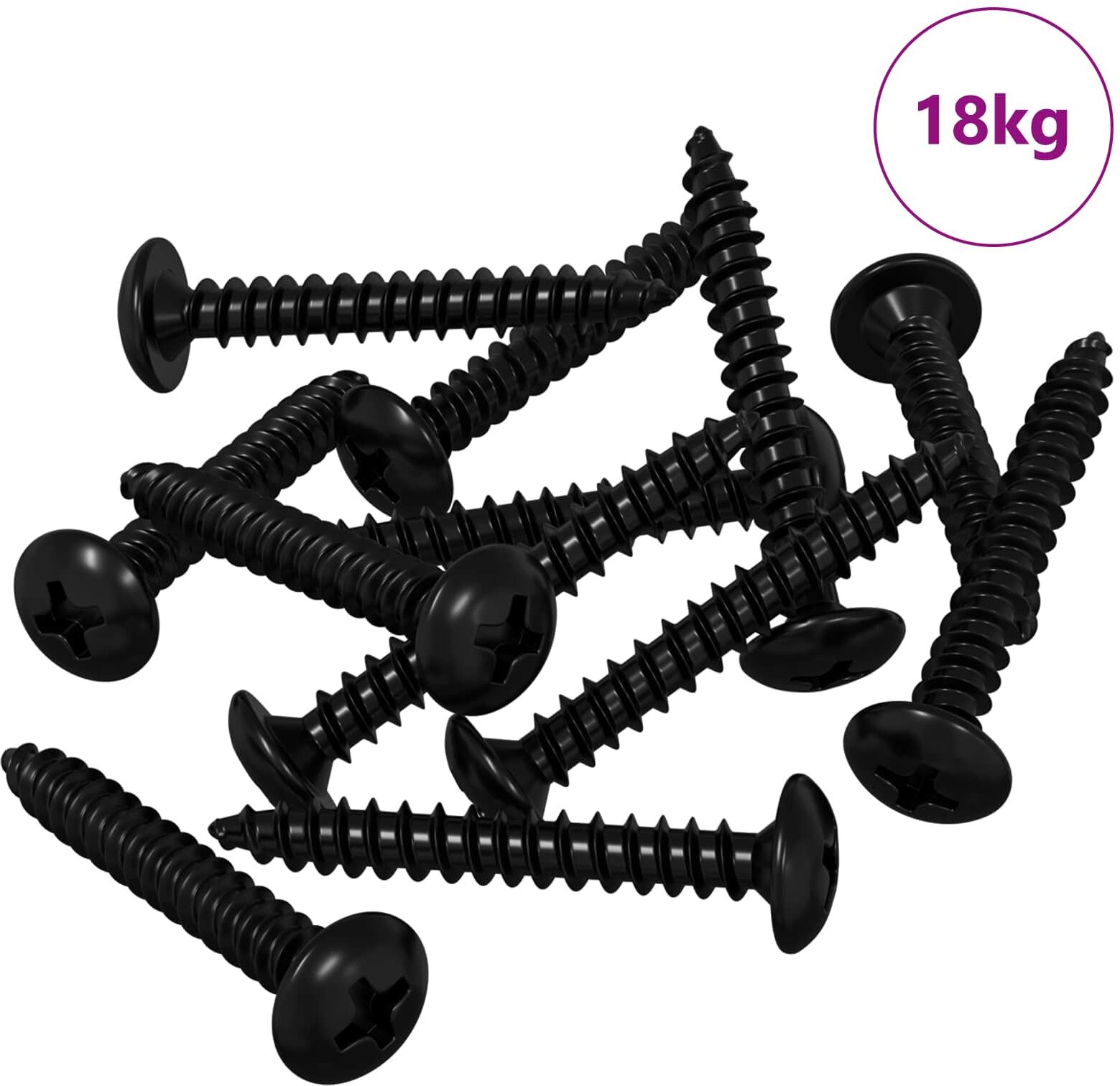 vidaXL Clou de Taraudage 8219 pièces Noir Acier