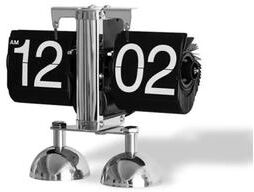 Uplift Picks Vintage Automatic Flip Down Desk Clock Retro Mechanical Table Clock black