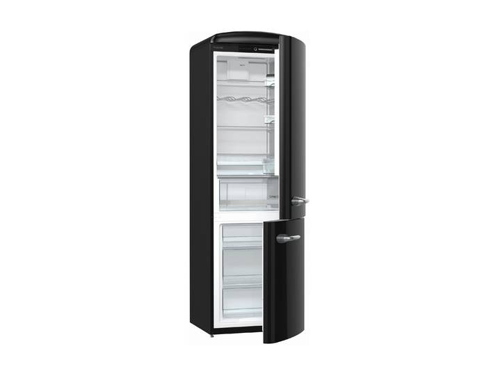 SIBIR Kühl-/Gefrierkombination, Energieeffizienz: D, schwarz, B:60cm H:194cm T:67cm, Kühlschränke, Kühl-/Gefrierkombination