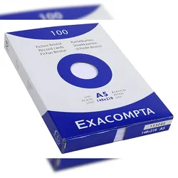 Exacompta Karteikarten A5 blanco weiss 100St