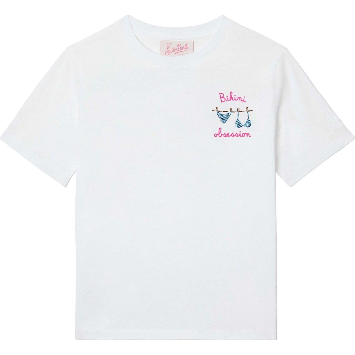 MC2 Saint Barth Elly Girl Cotton Tshirt bikini obsession 01n strass emb (00279L) 12 yrs ELLY001-00279L-12 yrs
