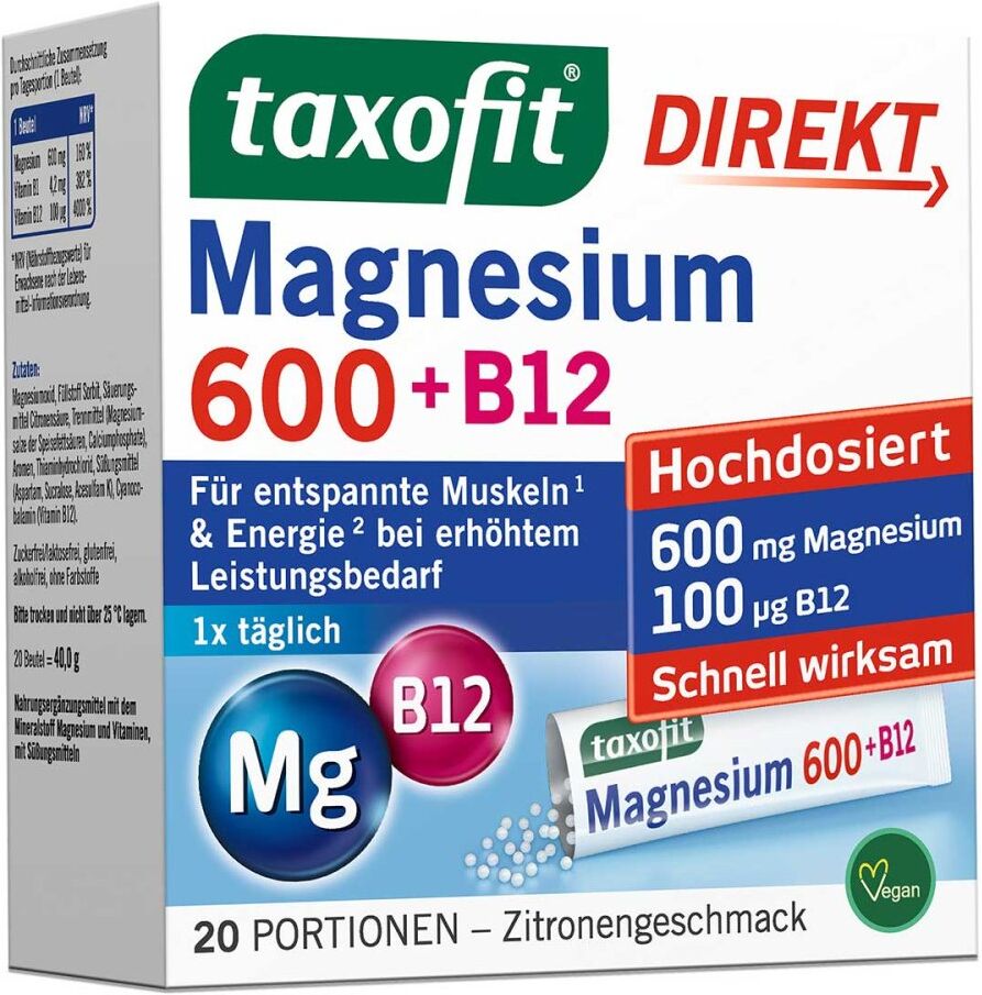 Taxofit Magnesium 600+b12 Direkt Granulat