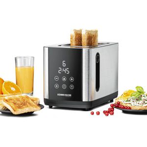 Rommelsbacher Toaster XL Sunny TO 850, mit 9 Röststufen, silber, 800 W, Edelstahl, mit Brötchenaufsatz, für 2 Scheiben