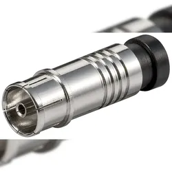 goobay Koax Kompressionskupplung Metall (Bulk)
