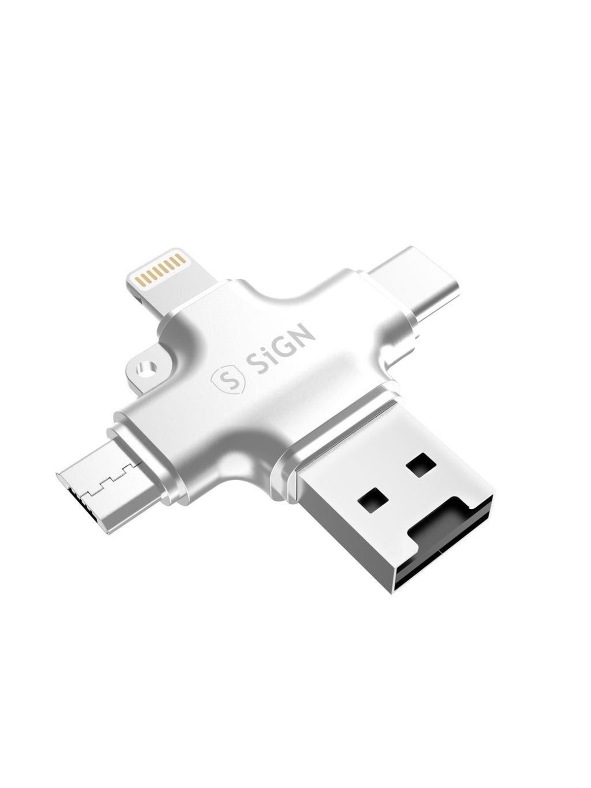 SiGN Micro SD Memory Card Reader for Mobile USB-C/USB-A/Micro USB/Lightning