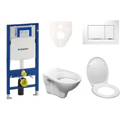 Geberit Wand-WC Set für Vorwandmontage + Ceramia S-Line Pro WC 111.300.00.5ND5