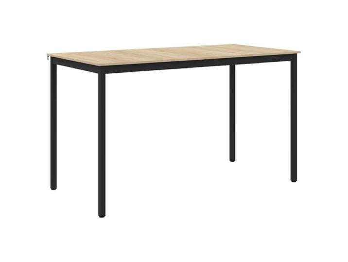 Rechteckiger Bartisch aus technischem Holz mit schwarzem Metallrahmen Verwendung im Innenbereich, Montage erforderlich, robust, langlebig, leicht zu reinigen, Metallbeine, moderner Stil