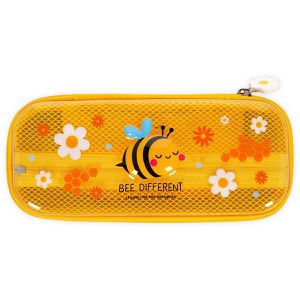 Legami Federmäppchen WonderWow Bee, PCR0006, Schlamperetui, aus Kunststoff, gelb transparent