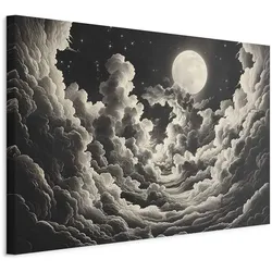 Artgeist, Bilder, Moon and Stars Singing Among the Great Clouds (120 x 80 cm)