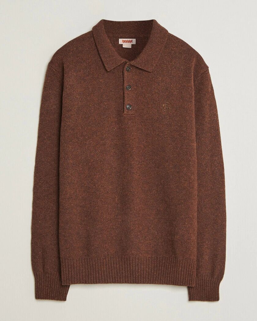 Baracuta Shetland Polo Slate Black