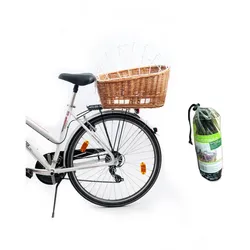 Aumüller Fahrrad-Tierkorb mit Halter + Schutzhaube - Gepäckträgermontage