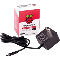 RPI PS 15W BK US - Raspberry Pi - Netzteil, 5,1 V, 3,0 A, USB Type-C, US-Stecker, s