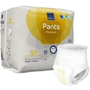 Abena Inkontinenz-Pants Premium S1, Unisex, Größe S (60-90cm), EInweg, 6 Tropfen, 16 Stück